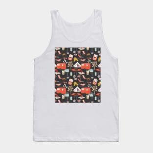 Camping pattern Tank Top